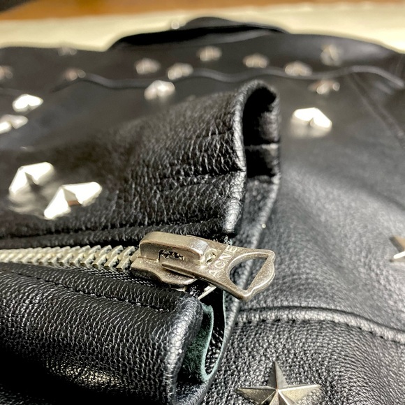 NEW Acne Studios Moto Studded Star Leather Jacket - Picture 8 of 10